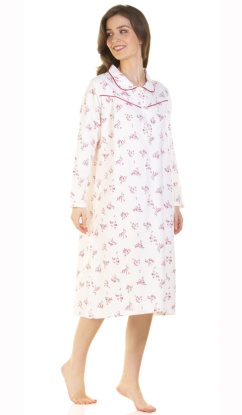 Sue Marks Wincey Meadow Long Sleeve Flannel Nightdress